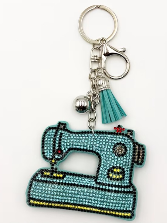 Accessories - Sewing Machine rhinestone Keychain/purse charm.
